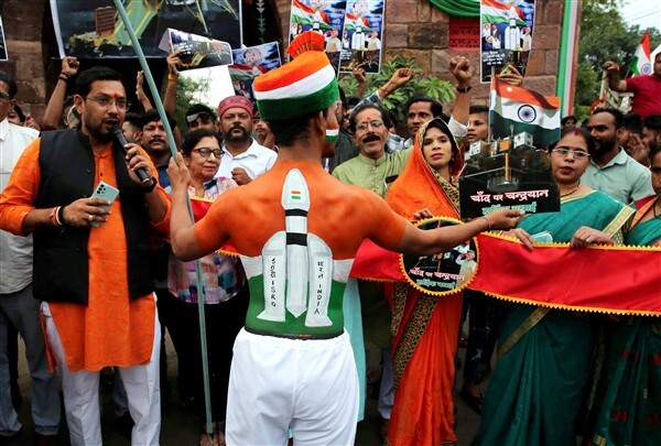 In Pics: India Celebrates soft landing of ISRO’s Chandrayaan-3 on the surface of the Moon