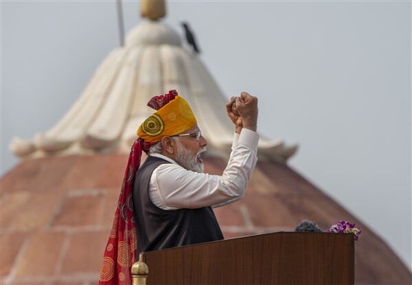 In Pics: Prime Minister Narendra Modi’s Gestures During His Address On The Occasion Of The 77th Independence Day