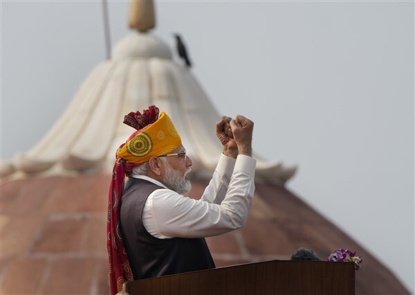 In Pics: Prime Minister Narendra Modi’s Gestures During His Address On The Occasion Of The 77th Independence Day