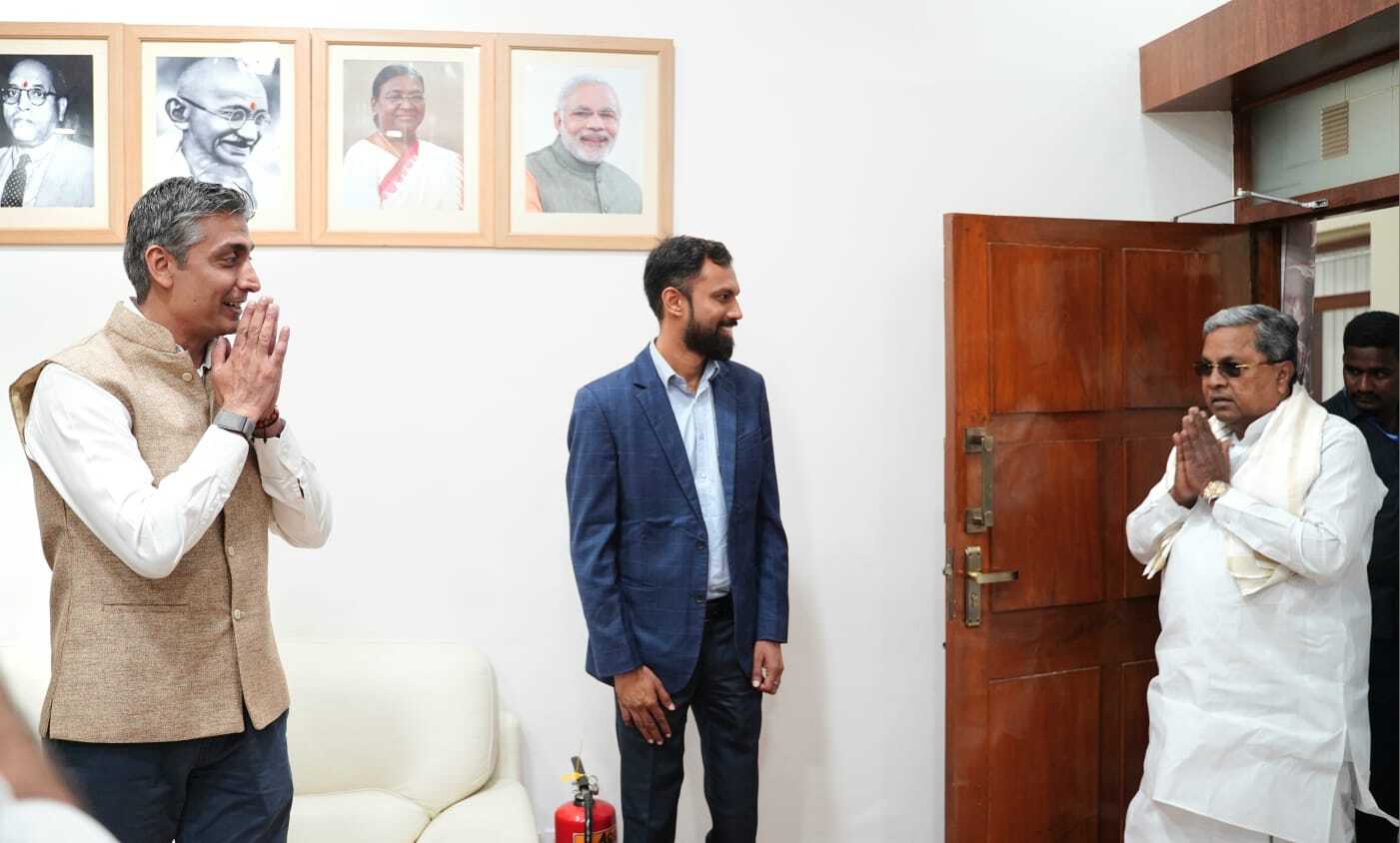ಅಜೀಂ ಪ್ರೇಮ್‌ ಜಿ ಜೊತೆ ಸಿಎಂ ಸಿದ್ದರಾಮಯ್ಯ & ಡಿಸಿಎಂ ಡಿ.ಕೆ.ಶಿವಕುಮಾರ್ ಚರ್ಚೆ 