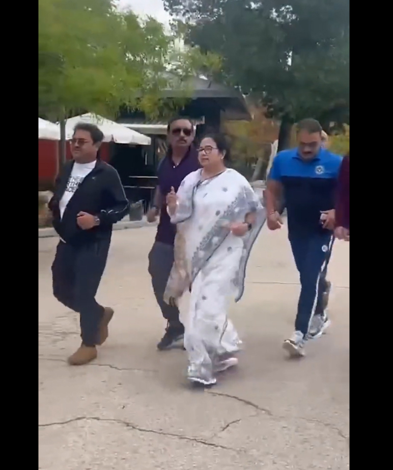 In Pics: CM Mamata Banerjee's Madrid Adventure: From Jogging in Saree to Playing the Banjo