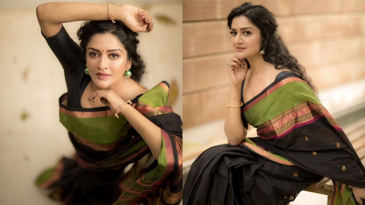 Vimala Raman: സാരിയിൽ സ്റ്റൈലിഷ് ലുക്കുമായി വിമല രാമൻ; ഇവിടെ 'എയ്ജ് ഇൻ റിവേഴ്സ്' മോഡിലാണോ? ആരാധകർ ഏറ്റെടുത്ത ചിത്രങ്ങൾ കാണാം