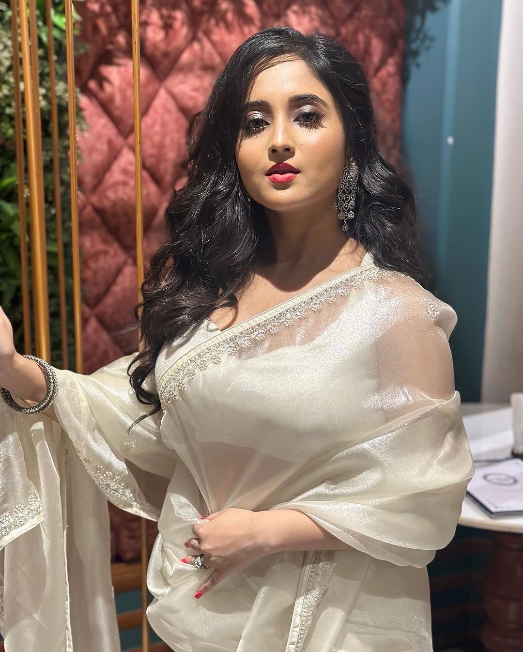 সাদা শাড়িতে অনন্যা টেলি অভিনেত্রী সৌমিতৃষা, মায়াবী অবতার দেখে খুশি ভক্তরা 