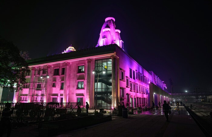 In Pics: Ayodhya Railway Station Illuminated With Colourful Lights