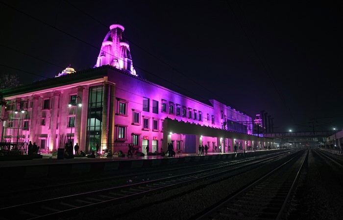 In Pics: Ayodhya Railway Station Illuminated With Colourful Lights