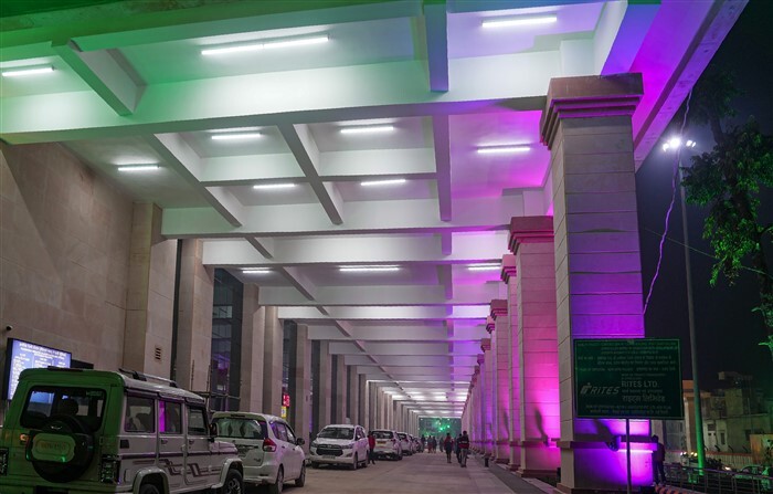 In Pics: Ayodhya Railway Station Illuminated With Colourful Lights