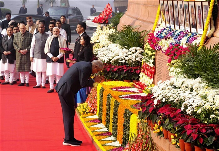 In Pics: PM Modi Pays Tribute to 2001 Parliament Attack Victims, Interacts with Families