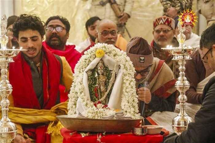 Ayodhya Ram Temple Inside View On The Eve Of Its Consecration Ceremony