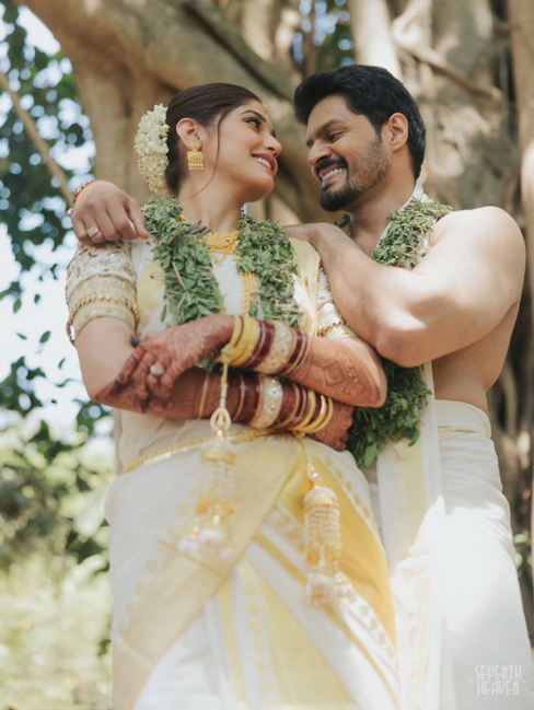 Sudev Nair ties the knot with model Amardeep Kaur in a picturesque ceremony at Guruvayur.
