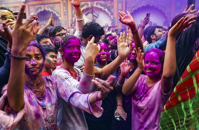 Holi festival celebration in many parts of India