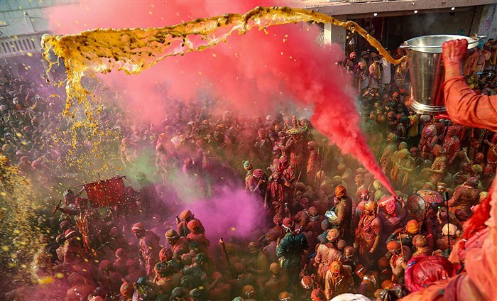 Holi festival celebration in many parts of India