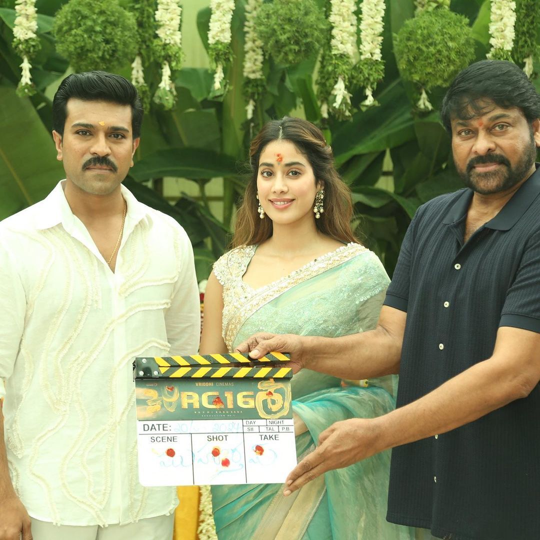 Janhvi Kapoor, Ram Charan, Chiranjeevi string of photos from the ceremony.