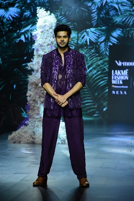 Abhimanyu Dassani walked the ramp at the Lakme Fashion Week.