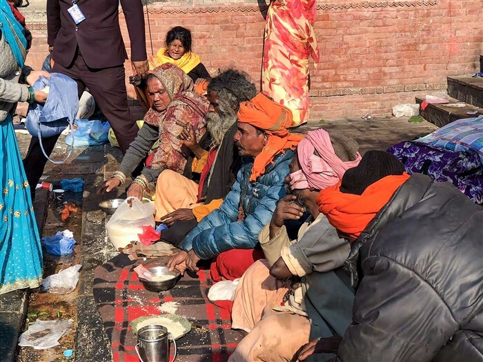 People at the Pashupatinath Temple on Mahashivaratri festival