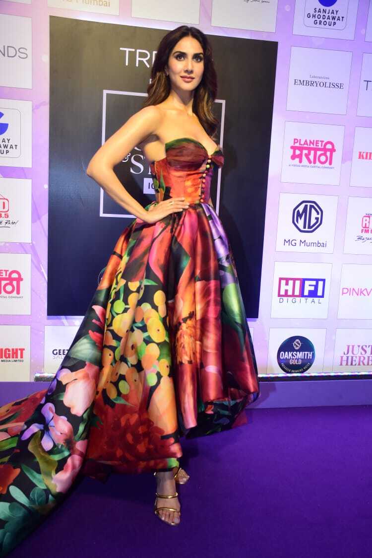 Vaani Kapoor setting the carpet on fire in an strapless floral gown