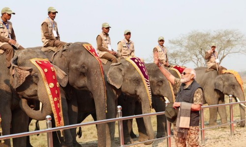 During his trip to Assam's Kaziranga National Park, Prime Minister Narendra Modi...