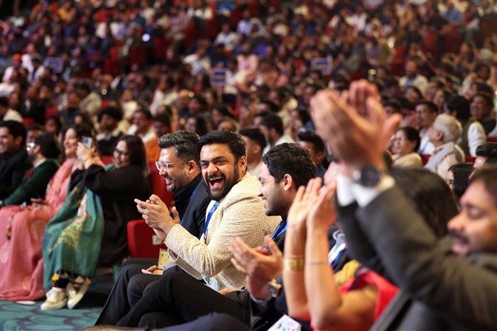 Young creators at the National Creators Awards 2024, at Bharat Mandapam in New Delhi