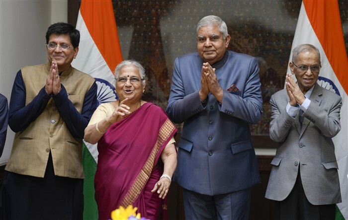 Sudha Murty, renowned author and philanthropist, takes oath as a member of the Rajya Sabha