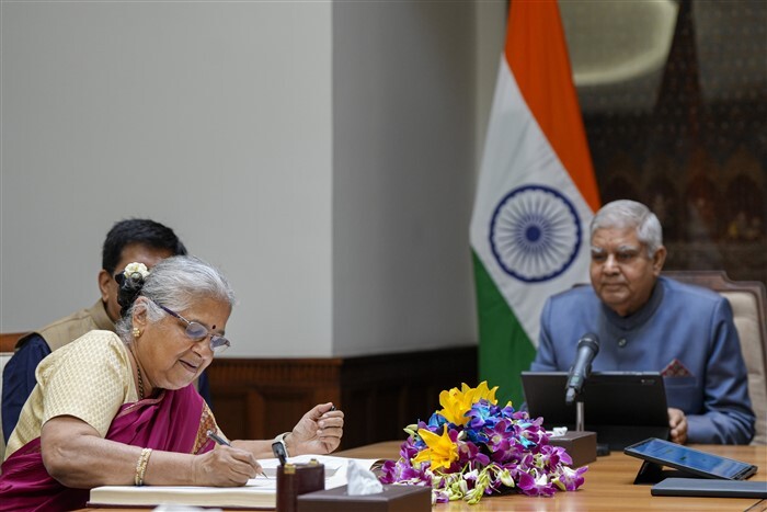 Sudha Murty, a beacon of inspiration, pledges her commitment to public service as she takes oath