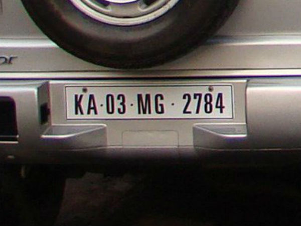 Vehicle Number plates