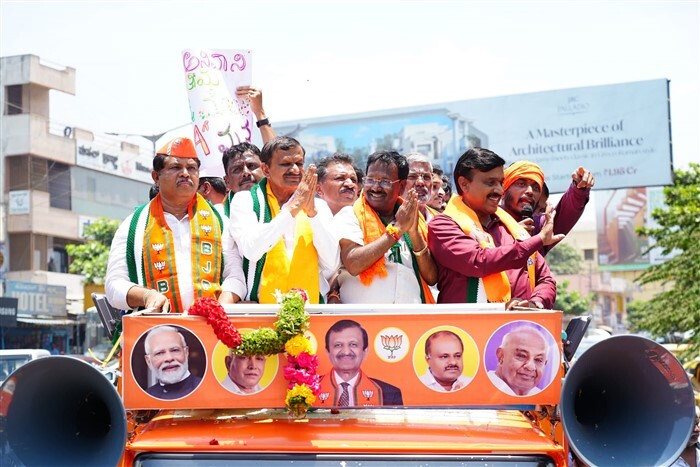 Bike Rally Election Campaign Bengaluru Rural Dr CN Manjunath BJP