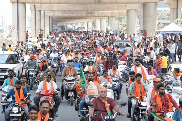 Bike Rally Election Campaign Bengaluru Rural Dr CN Manjunath BJP