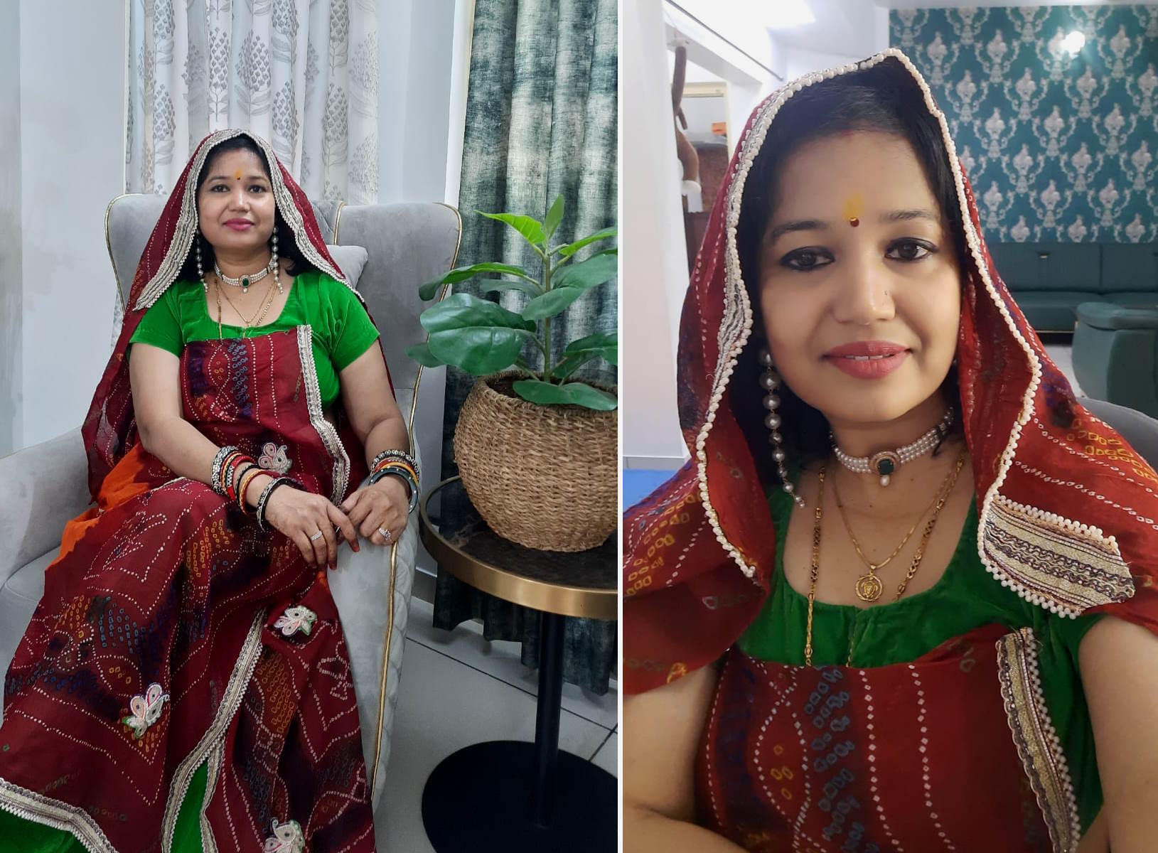 IPS Saroj Kumari Ghaghra Lugari Look