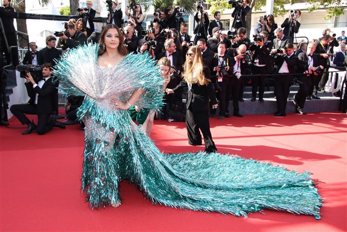 Aishwarya Rai Radiates Elegance in Her Second Blue and Silver Gown at Cannes 2024