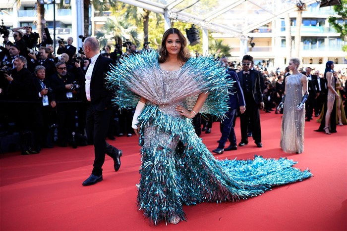 Aishwarya Rai's Blue and Silver Gown at Cannes 2024