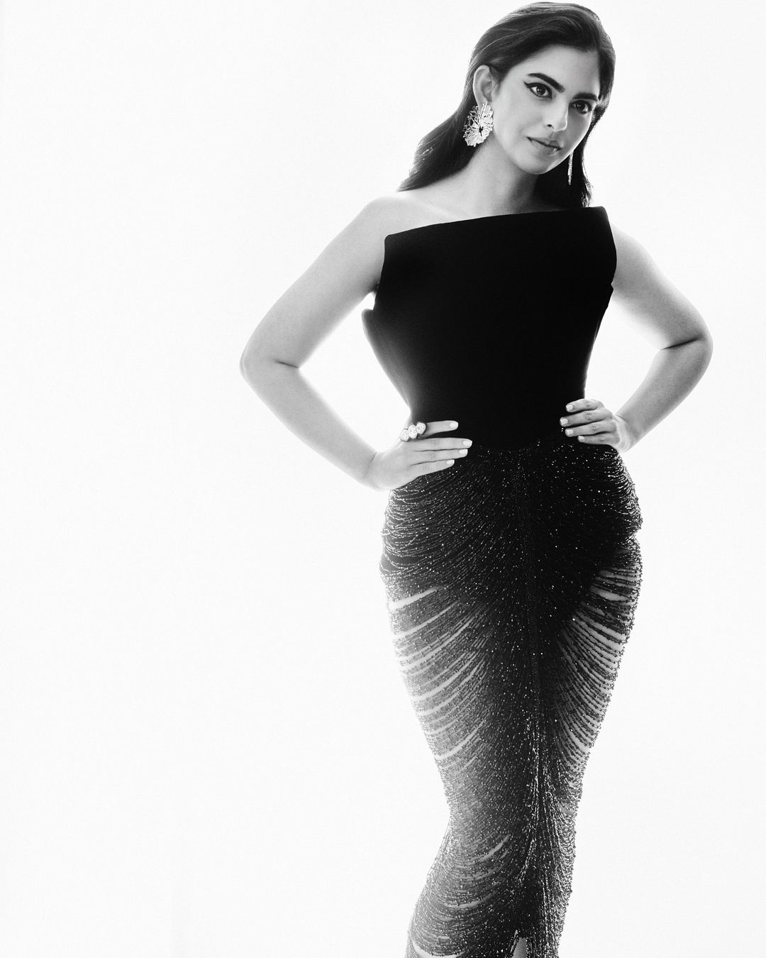 Isha Ambani in standout looks features a black bodycon dress