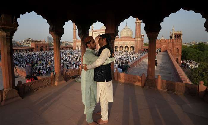 id al-Adha festival, at Jama Masjid in New Delhi.
