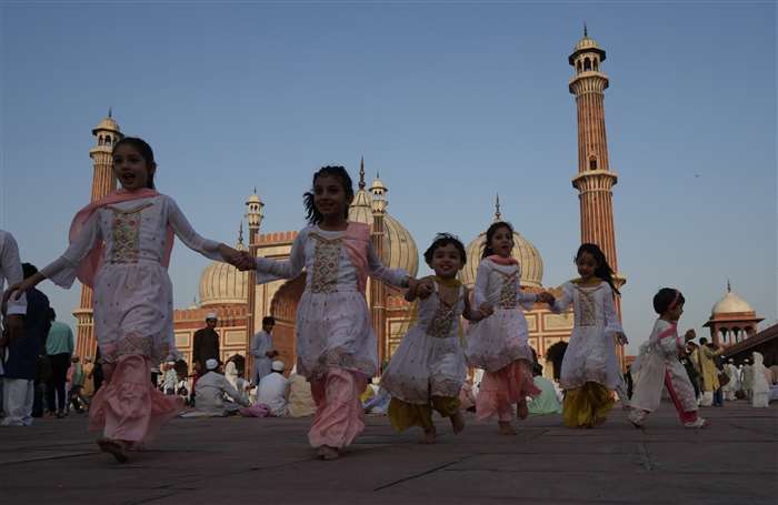 Eid al-Adha' celebrations, at Jama Masjid in New Delhi.