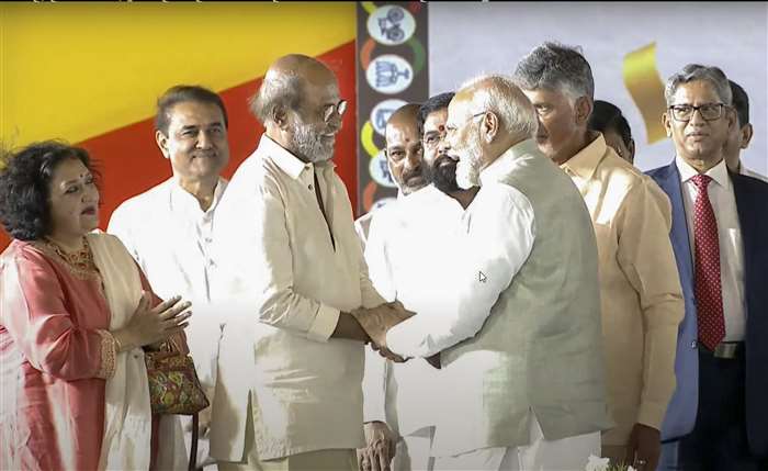 Prime Minister Narendra Modi with Superstar Rajinikanth