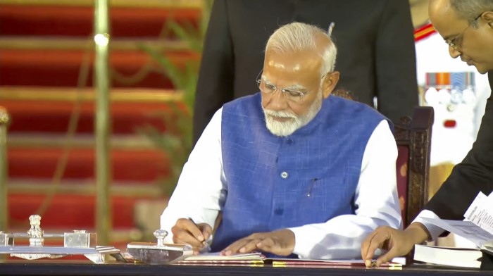 PM-designate Narendra Modi takes oath as Prime Minister for the third consecutive term