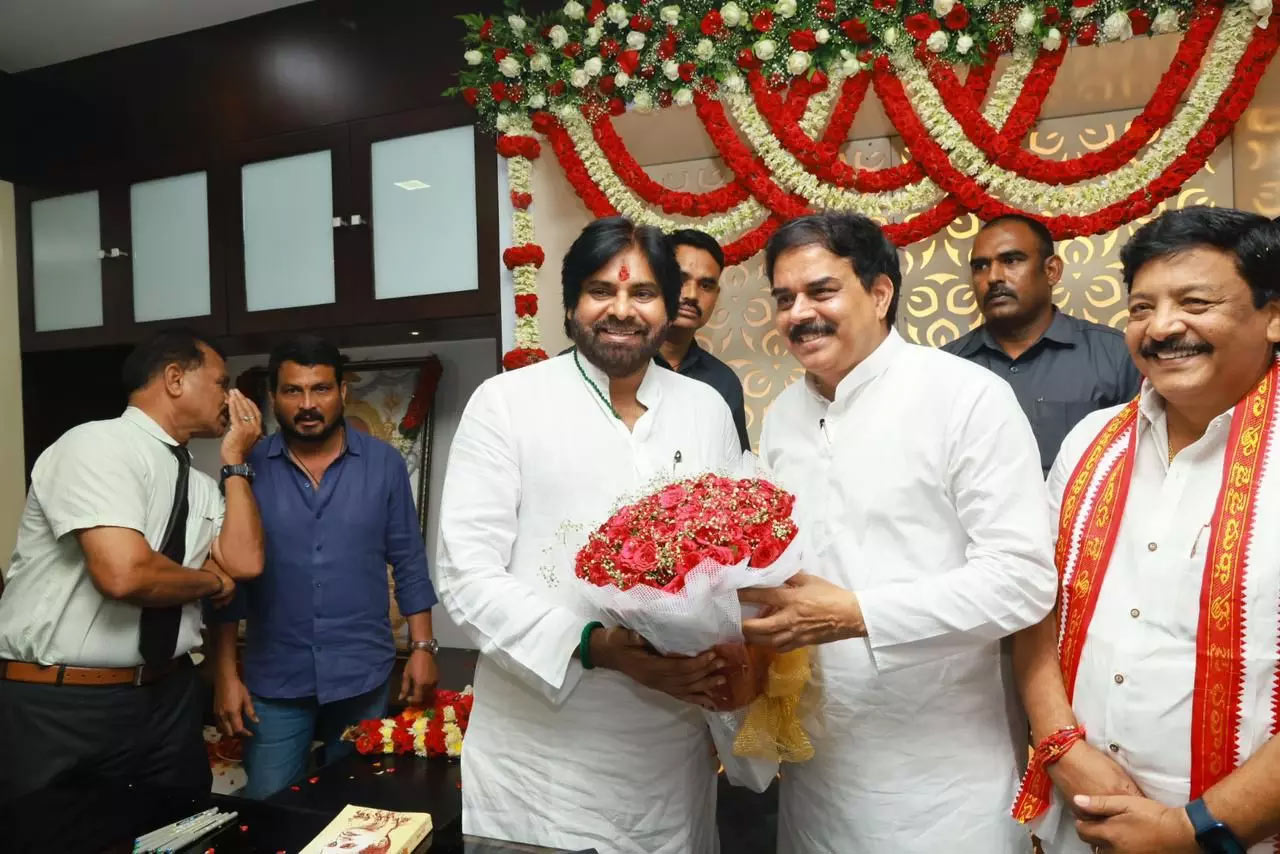Pawan Kalyan He reached the camp office in Vijayawada