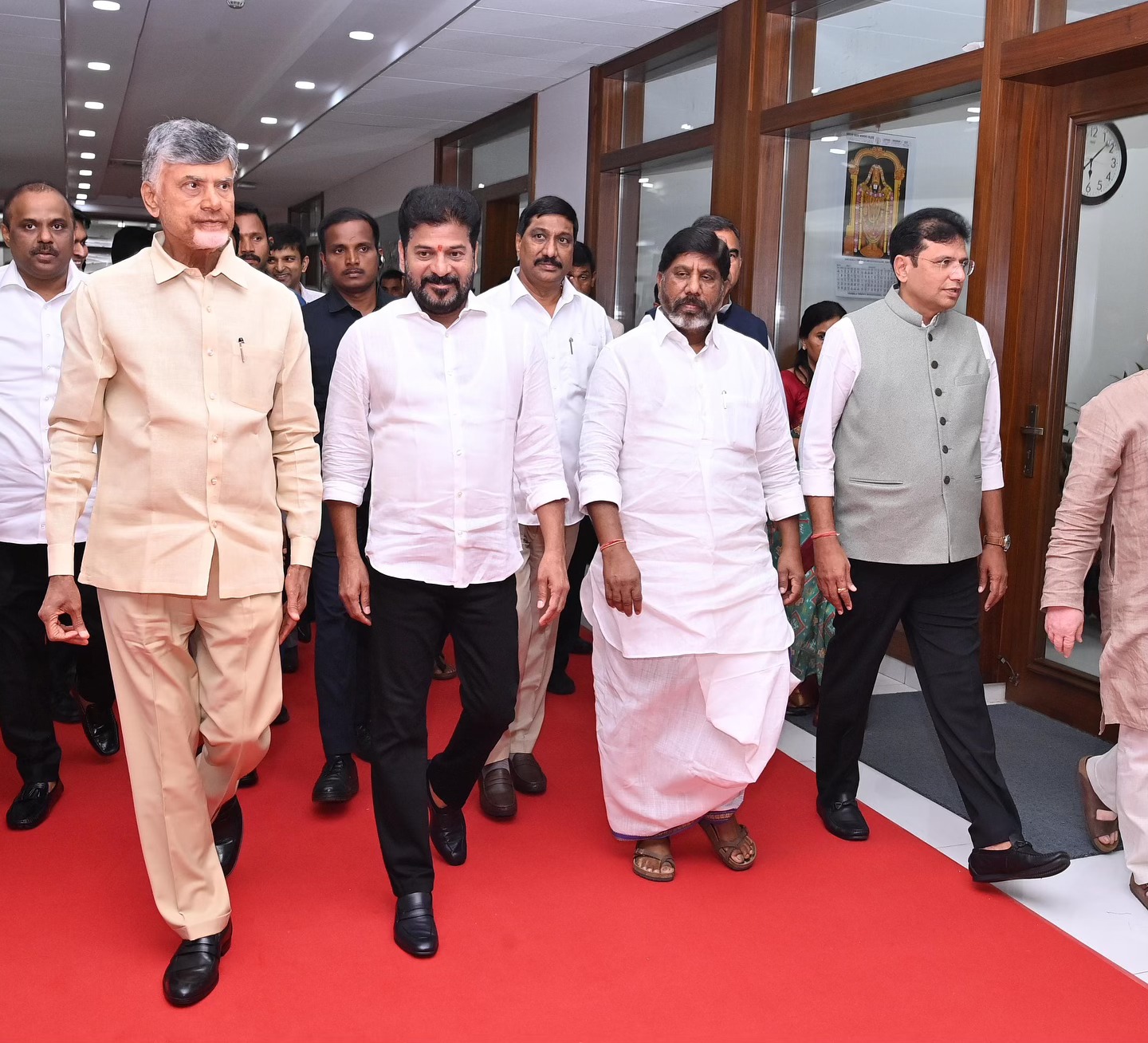 Chandrababu naidu and Revanth Reddy meeting