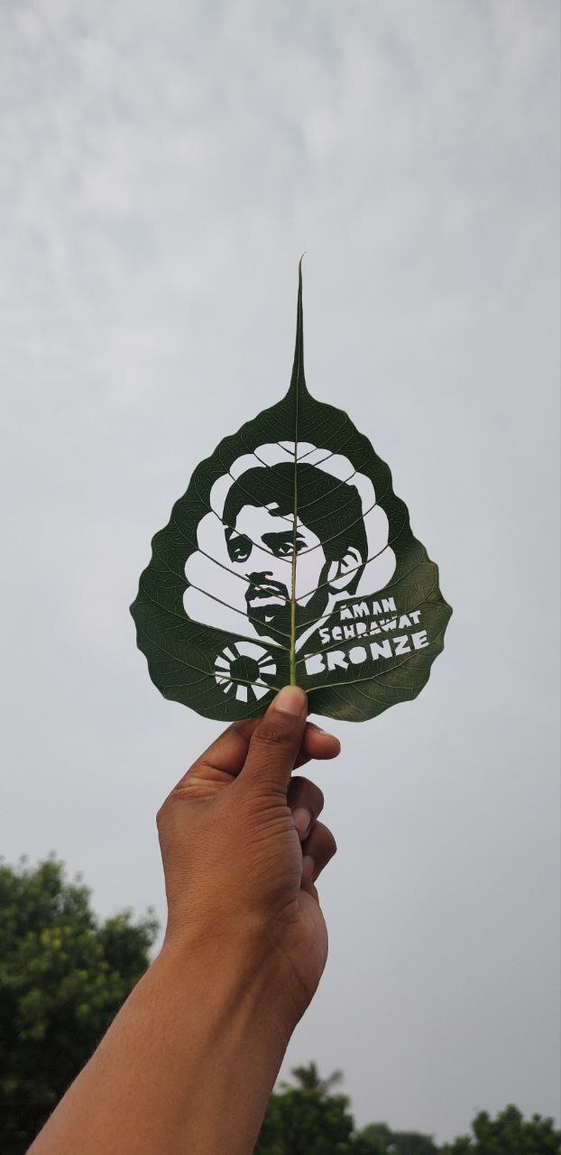 peepal leaves art work madhurendra