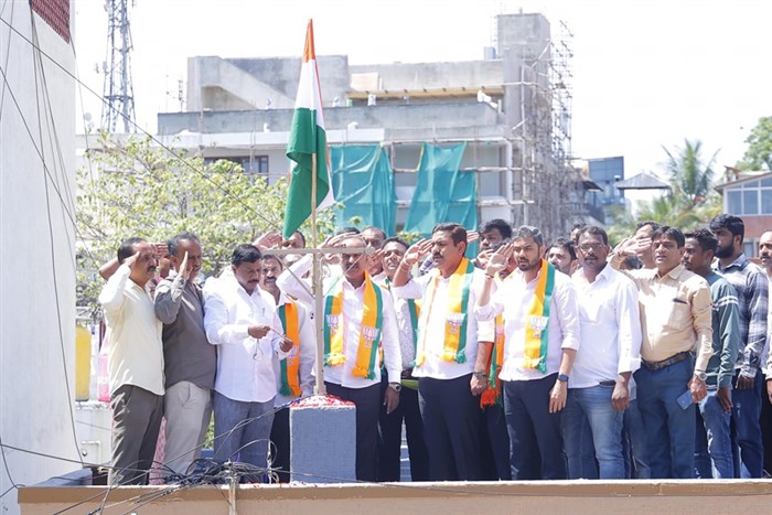 BY Vijayendra Launches Har Ghar Tiranga Campaign
