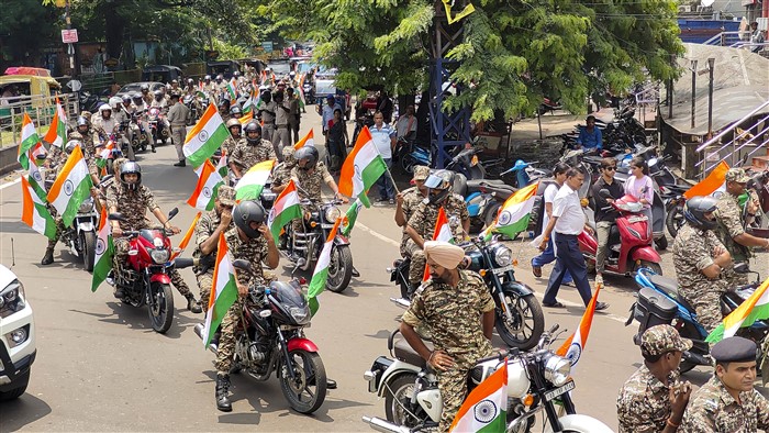 Ahead of the Independence day tricolor lighting hoisted all over India