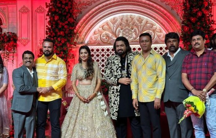 Kannada Film Director Tharun Sudhir And Sonal Monteiro Marriage Reception