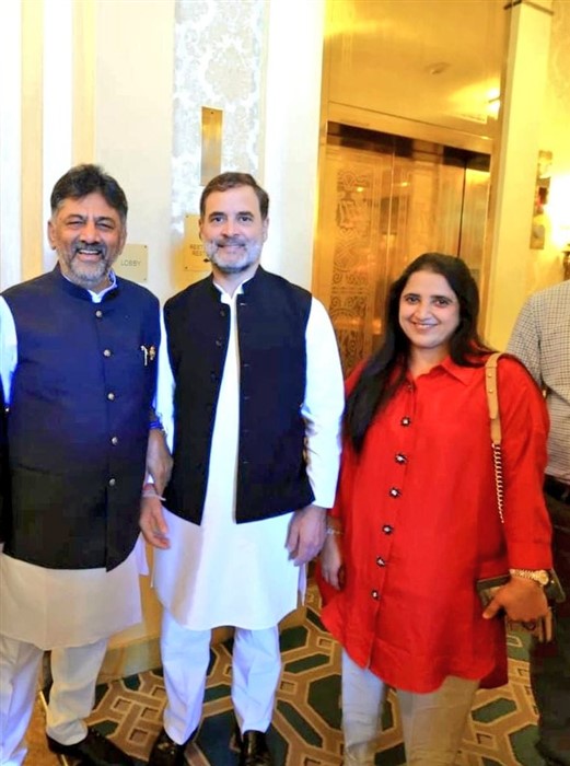 Deputy Chief Minister DK Shivakumar Meets Rahul Gandhi In America