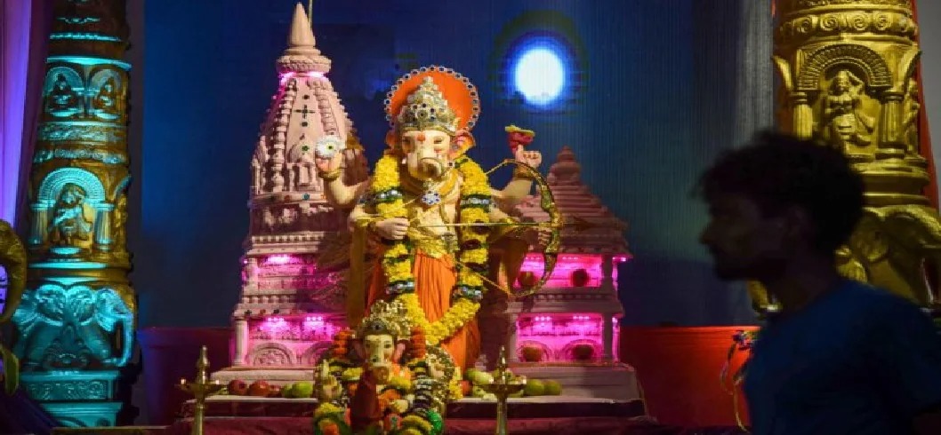 ganesh pandal design simple