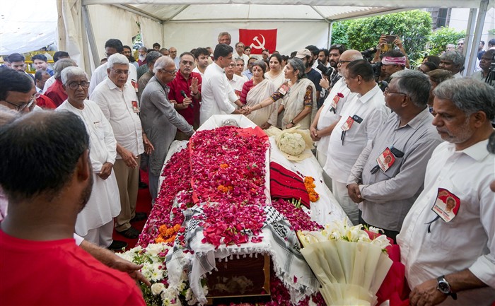 Last Journey Of CPIM General Secretary Sitaram Yechury