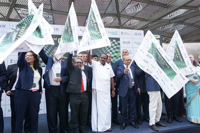 Union Minister HD Kumaraswamy Drives Electric Vehicle