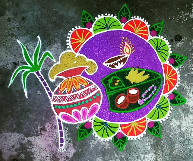 pongal rangoli designs 2025