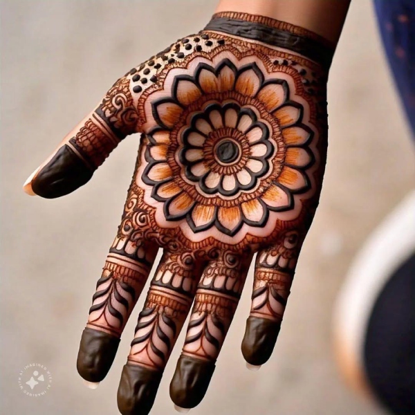 Hariyali Teej Mehendi Design