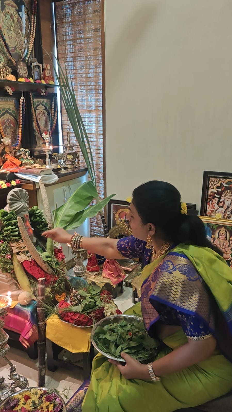 Political Firebrand Roja Celebrates Ganesh Chaturthi with Family at Home