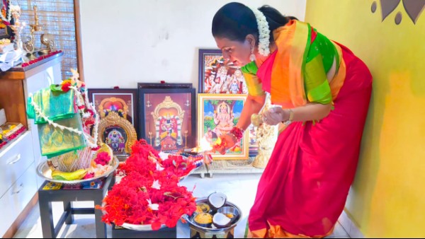 Ex-Minister Roja Celebrates Dasara in Grand Style