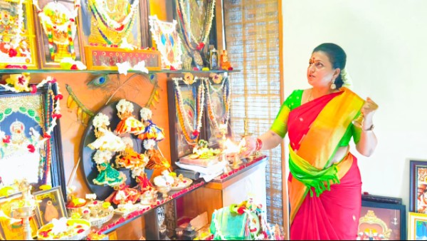 Ex-Minister Roja Celebrates Dasara in Grand Style
