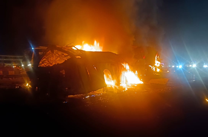 Chitradurga Tragedy Over 11 Passengers Killed as Sleeper Bus Catches Fire on NH-48 Near Hiriyur